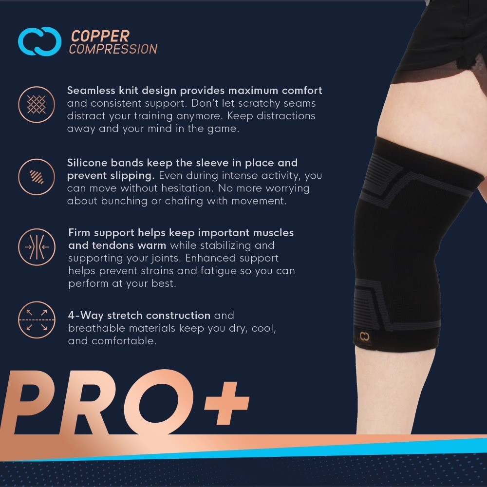 Performance Knee Sleeve Compression Support for Arthritis Tendinitis Pain Relief