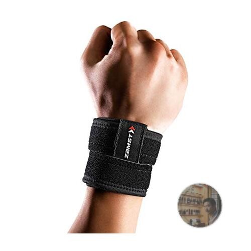 ZAMST Wrist Support Band Black M Unisex Sports Twin Strap Adjustable New