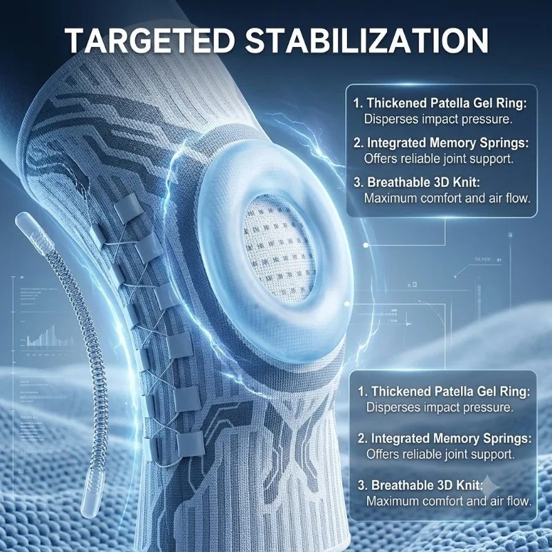 Smart Knob-Type Sports Knee Brace For Joint Pain Meniscus Tear Running Sports