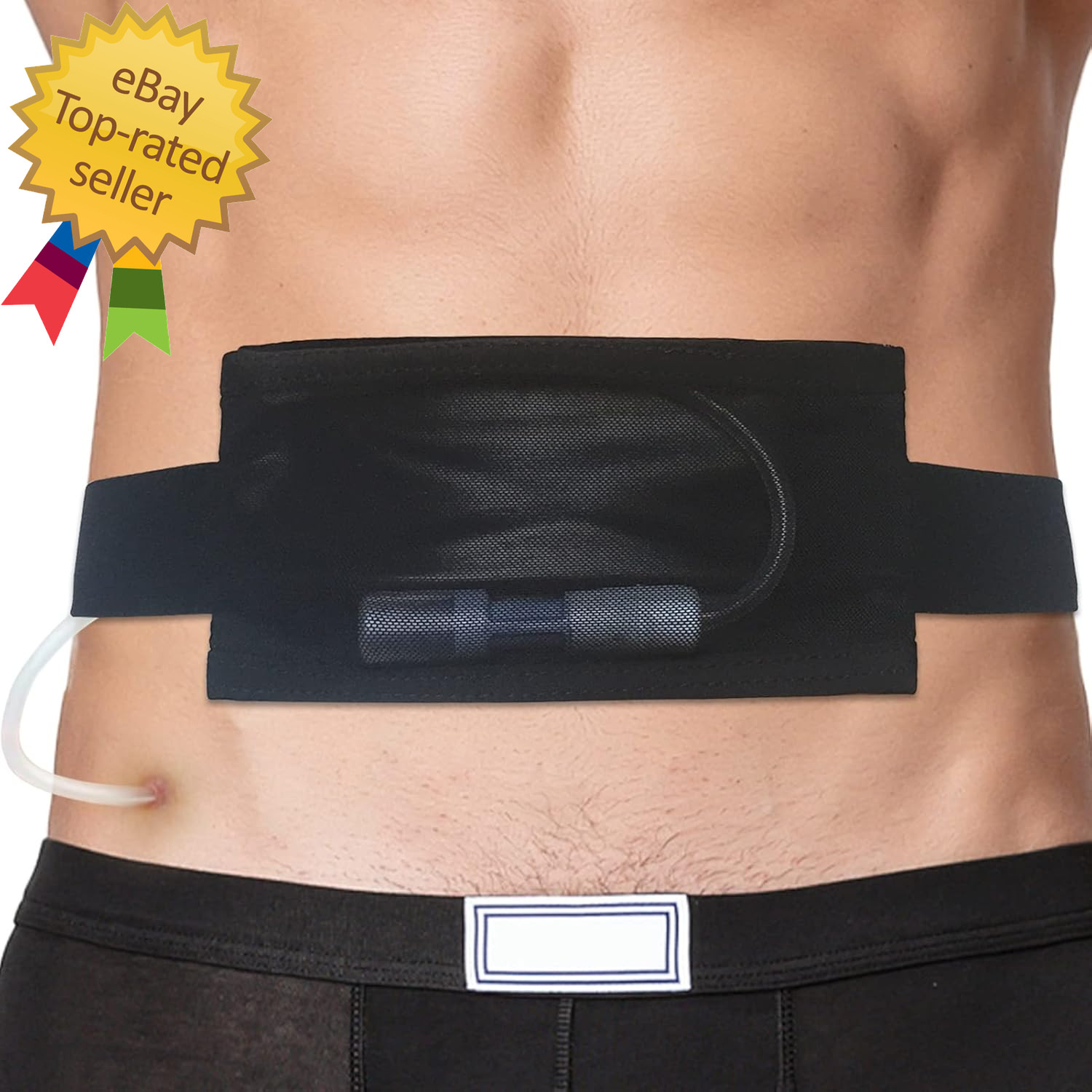 Breathable Peritoneal Dialysis Belt PD Catheter Holder Belt with Mesh Pouch Stre