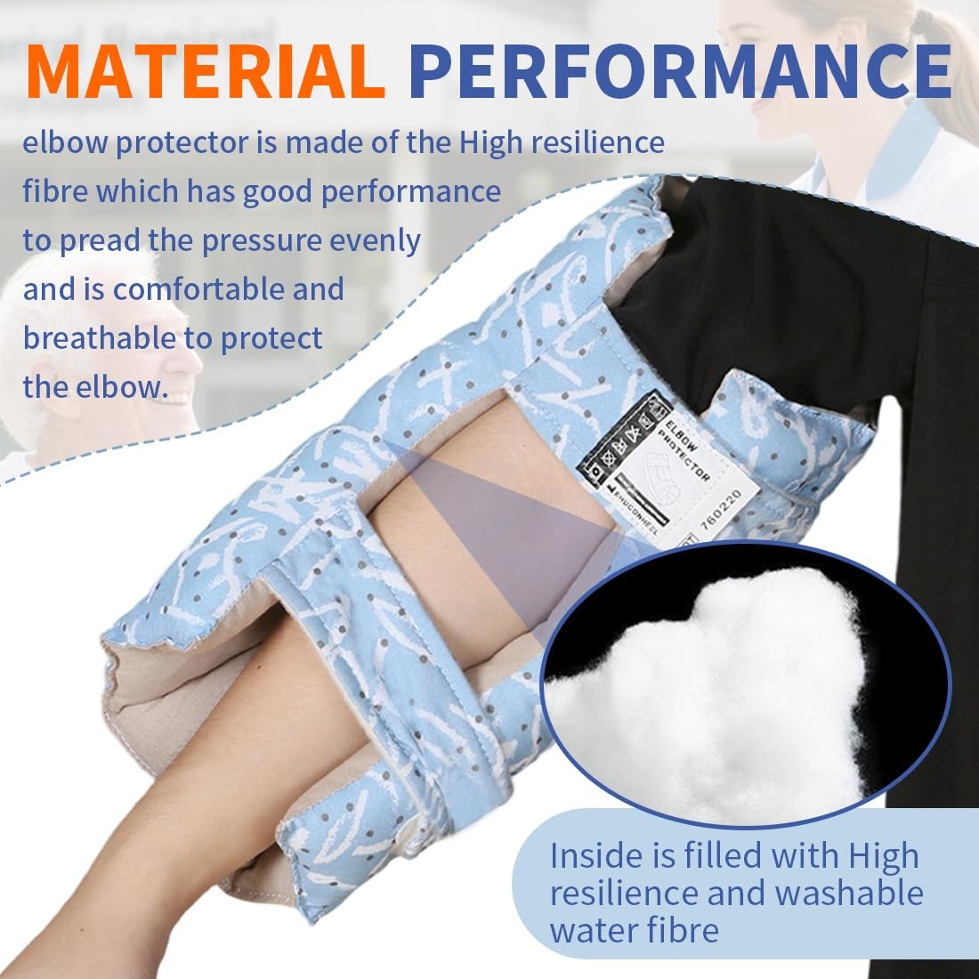 Colorful Pattern Elbow Protector Elderly Care Adjustable Pressure Pad 1 PCS