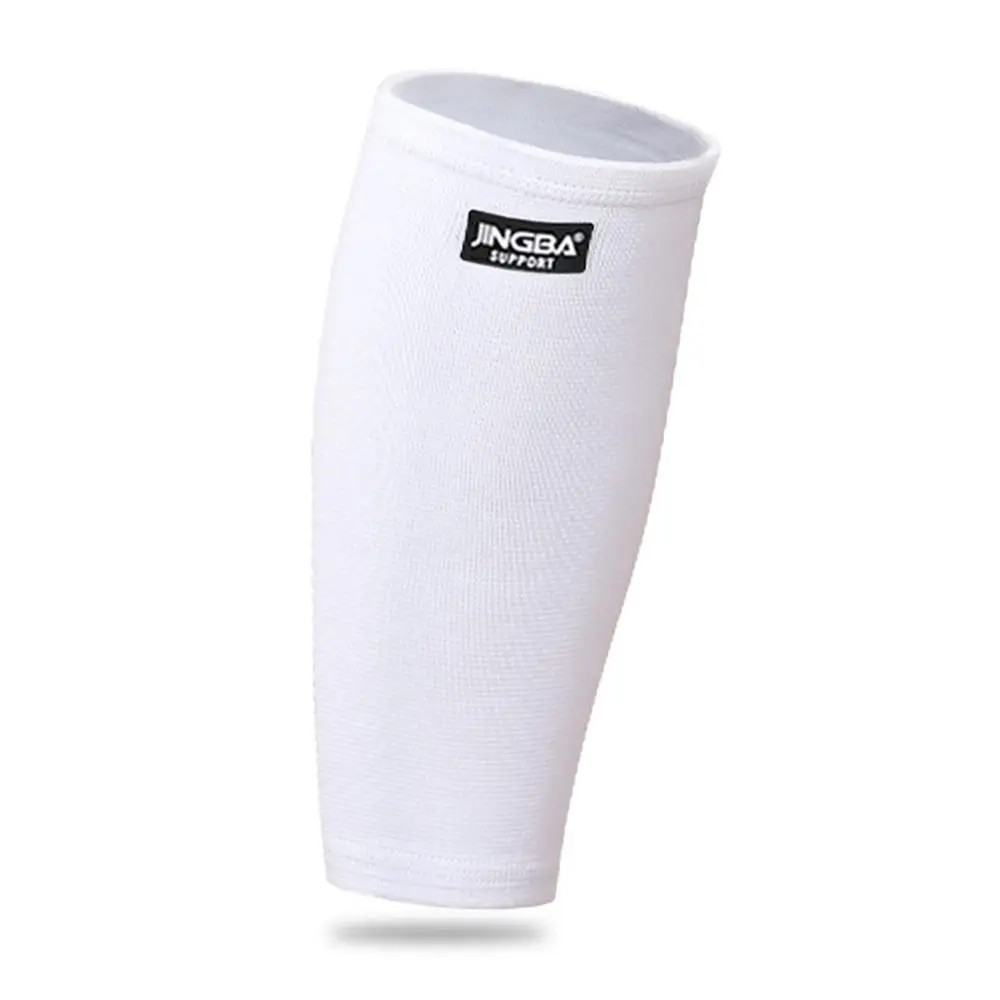 New White Calf Support Elastic Knitting Compression Sleeves Breathable Damping S