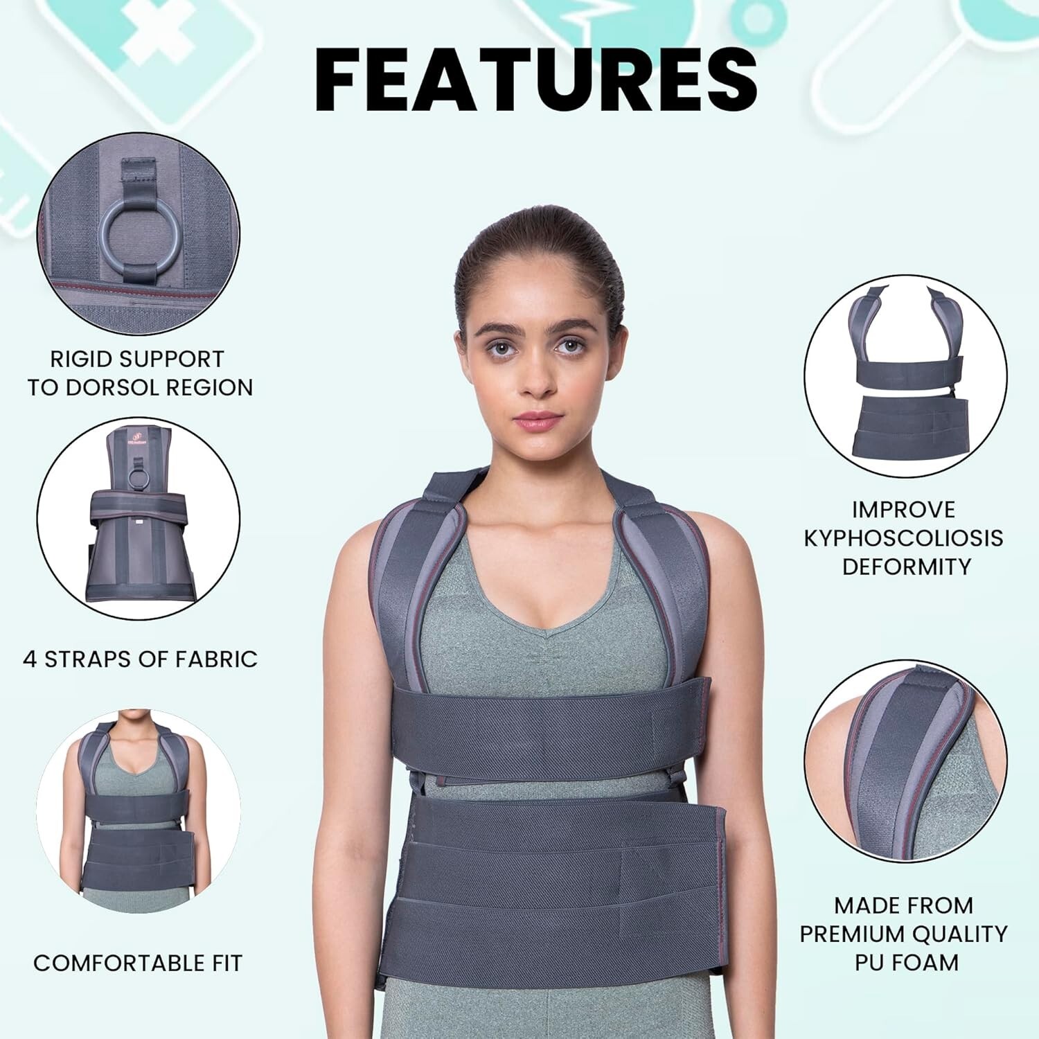Dorso Lumbar Spinal Brace (Taylor Brace), Back Support For Stability (Universal)