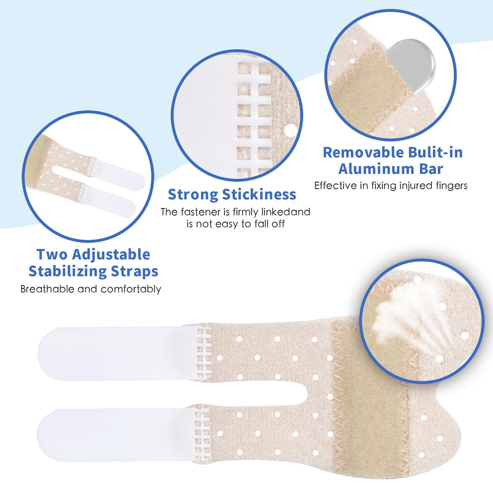 5 PCS Breathable Trigger Finger Splint, Adjustable Finger Brace, Thumb Brace …