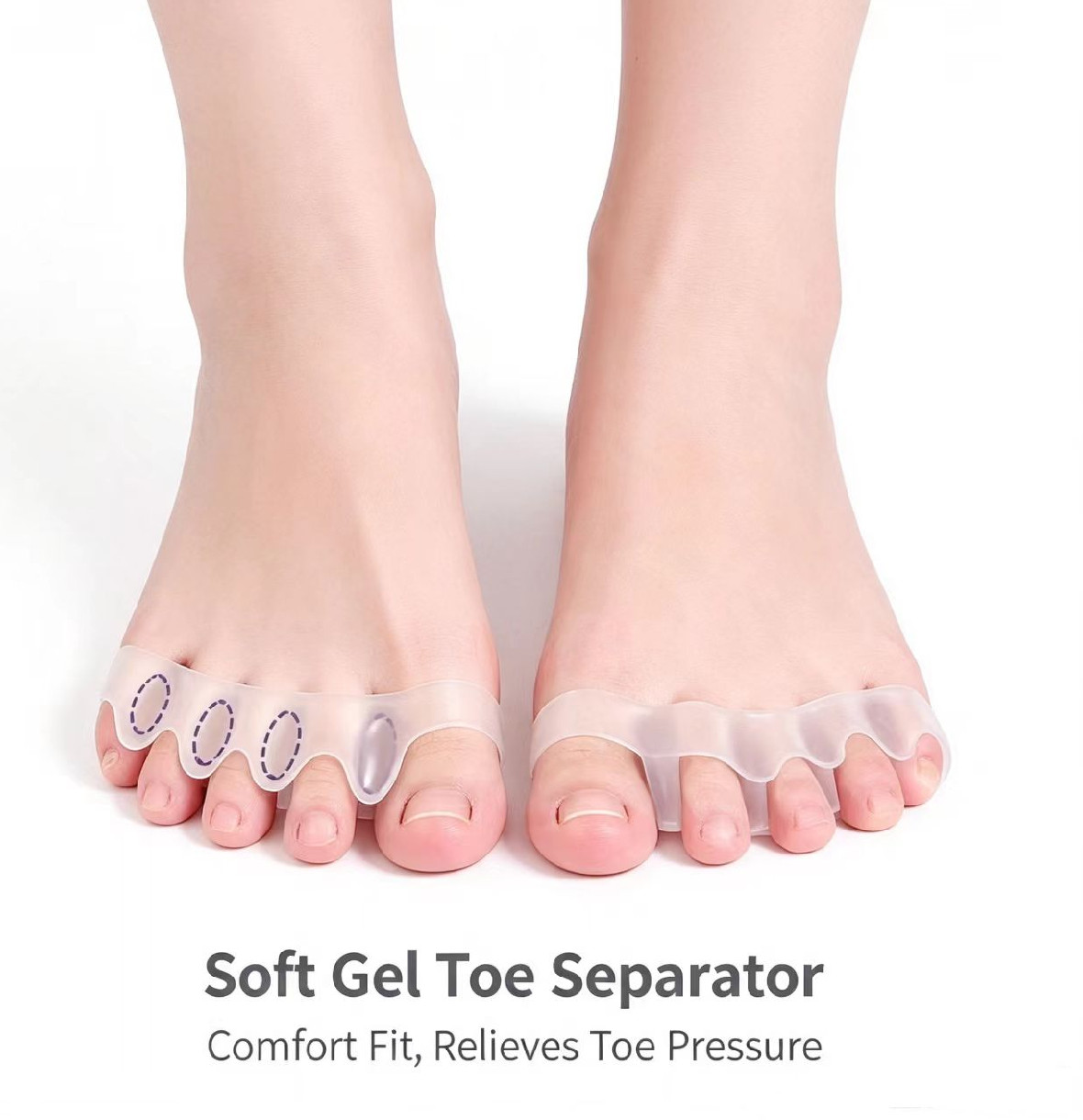 Bunion Toe Separators Silicone Toe Spacers for Hallux Valgus Foot Pain Relief