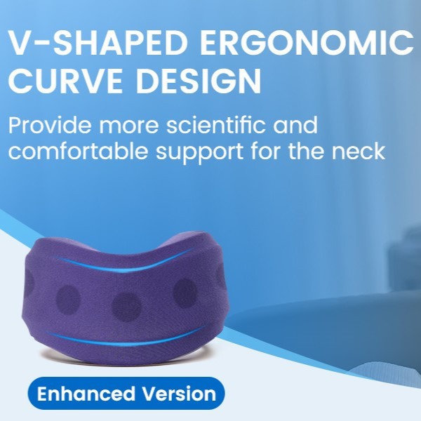 VELPEAU Neck Brace Cervical Collar Blue Medium Soft Foam Neck Support