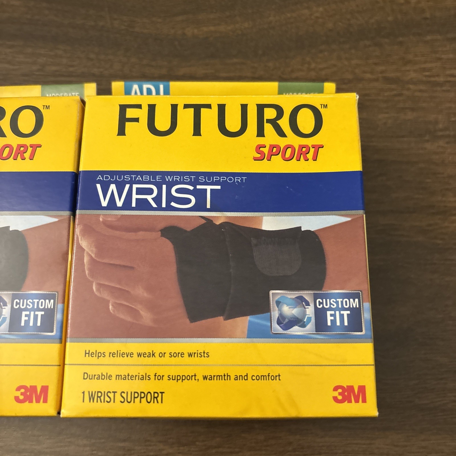 (3) NEW FUTURO SPORT ADJUSTABLE WRIST SUPPORT, CUSTOM FIT, 3M – Total Of Three—
