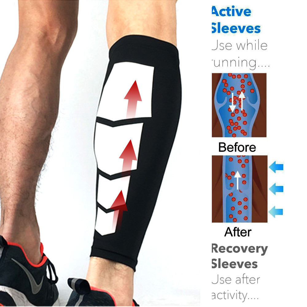 Compression Socks Calf Sleeve Leg Support Brace 15-20mmHg Circulation Men Women