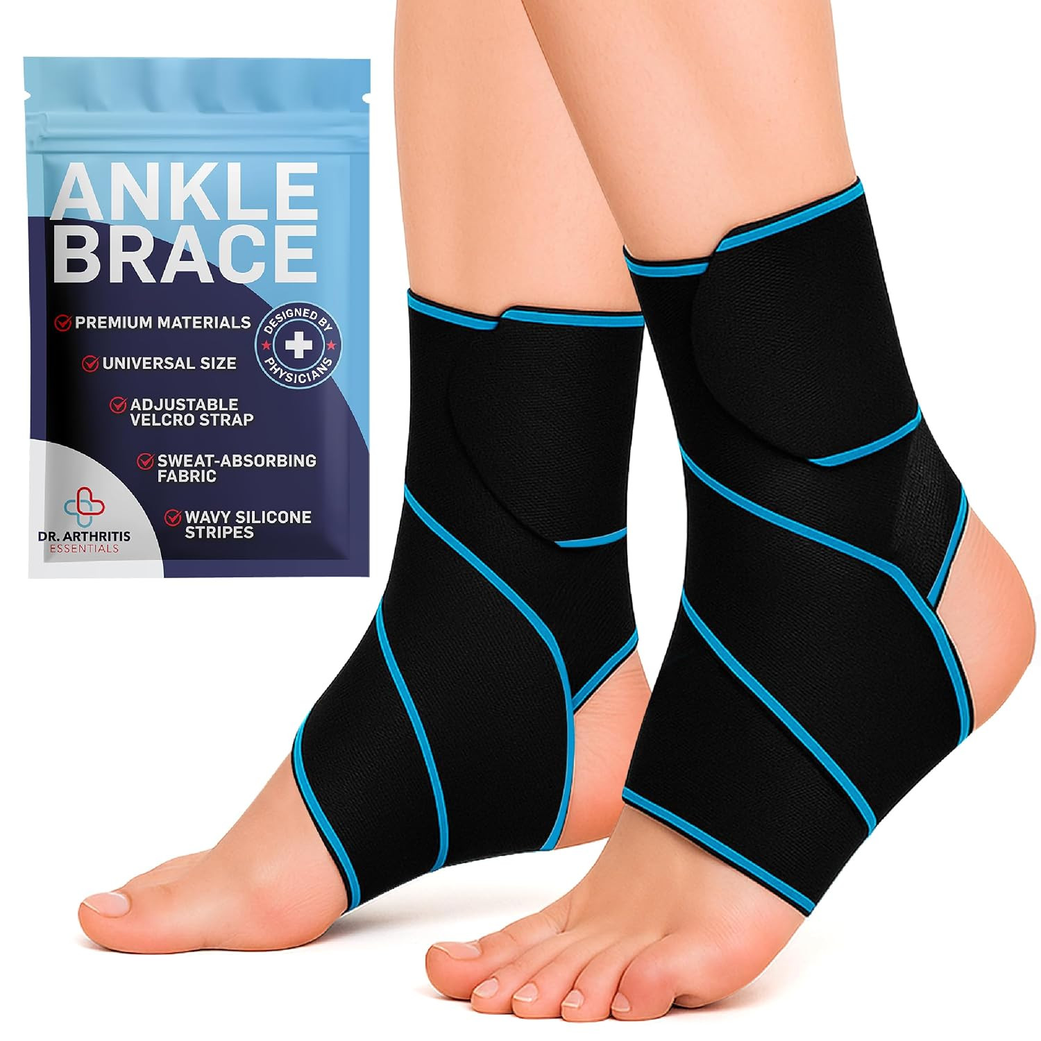 Essentials Ankle Brace Support for Women & Men Tendonitis Achilles Injuries R