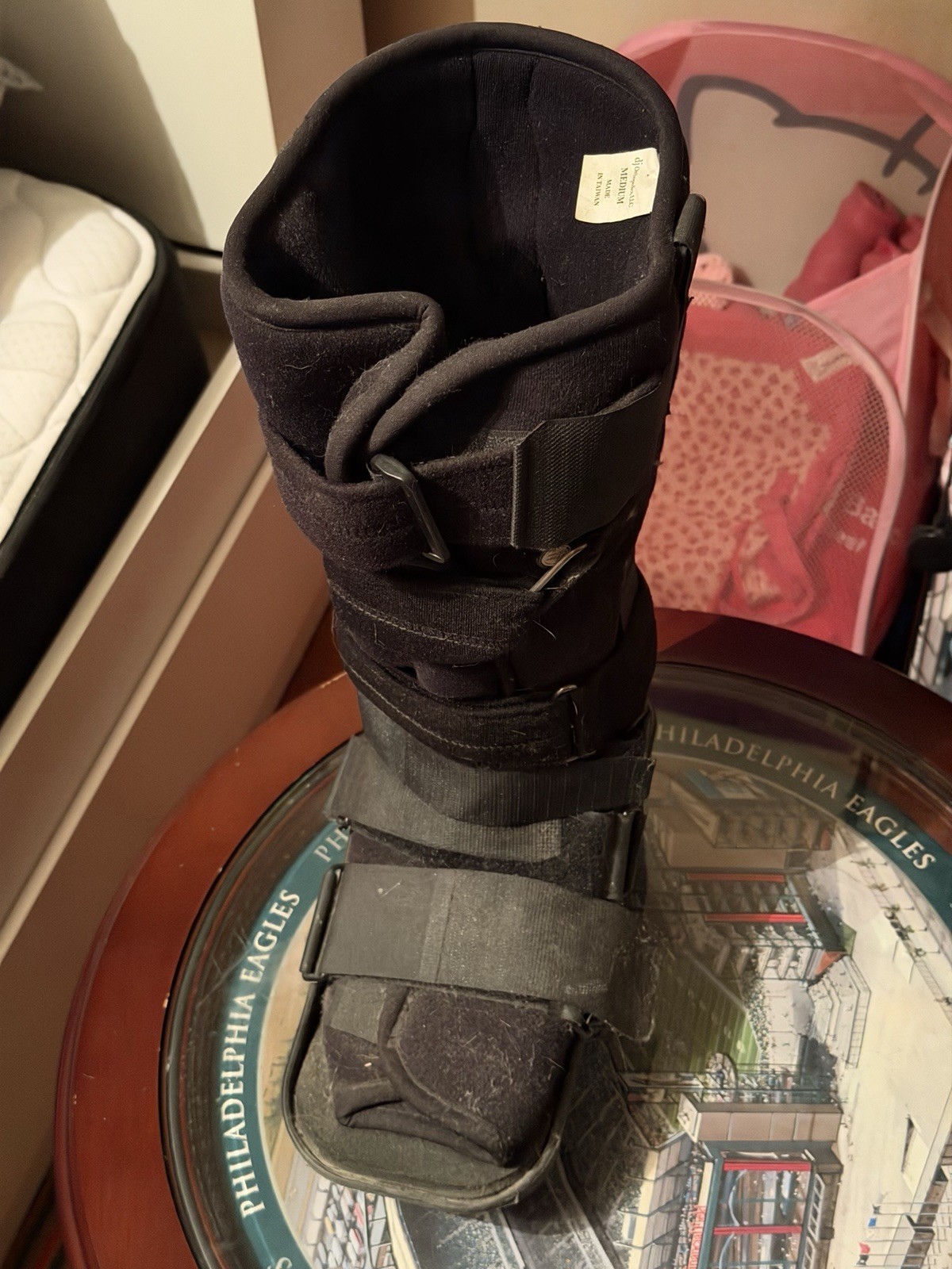DJ Orthopedics Black Walking Cast Boot Air Pump Foot Brace MEDIUM