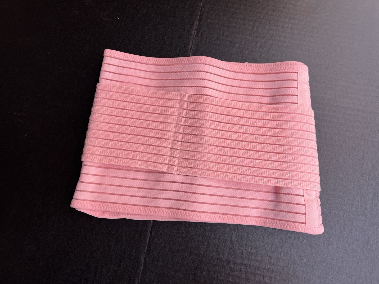 Pink Elastic Back Support Belt – Adjustable Waist Lumbar Brace – Size M – New