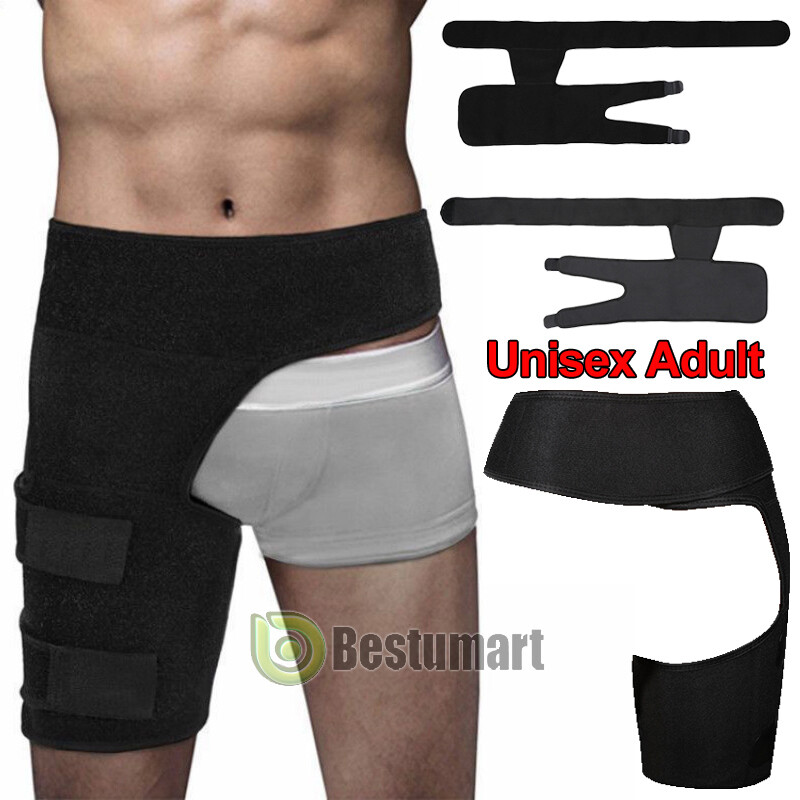 Hip Brace Thigh Copper Sleeve Compression Groin Support Wrap Legs Pain Relief