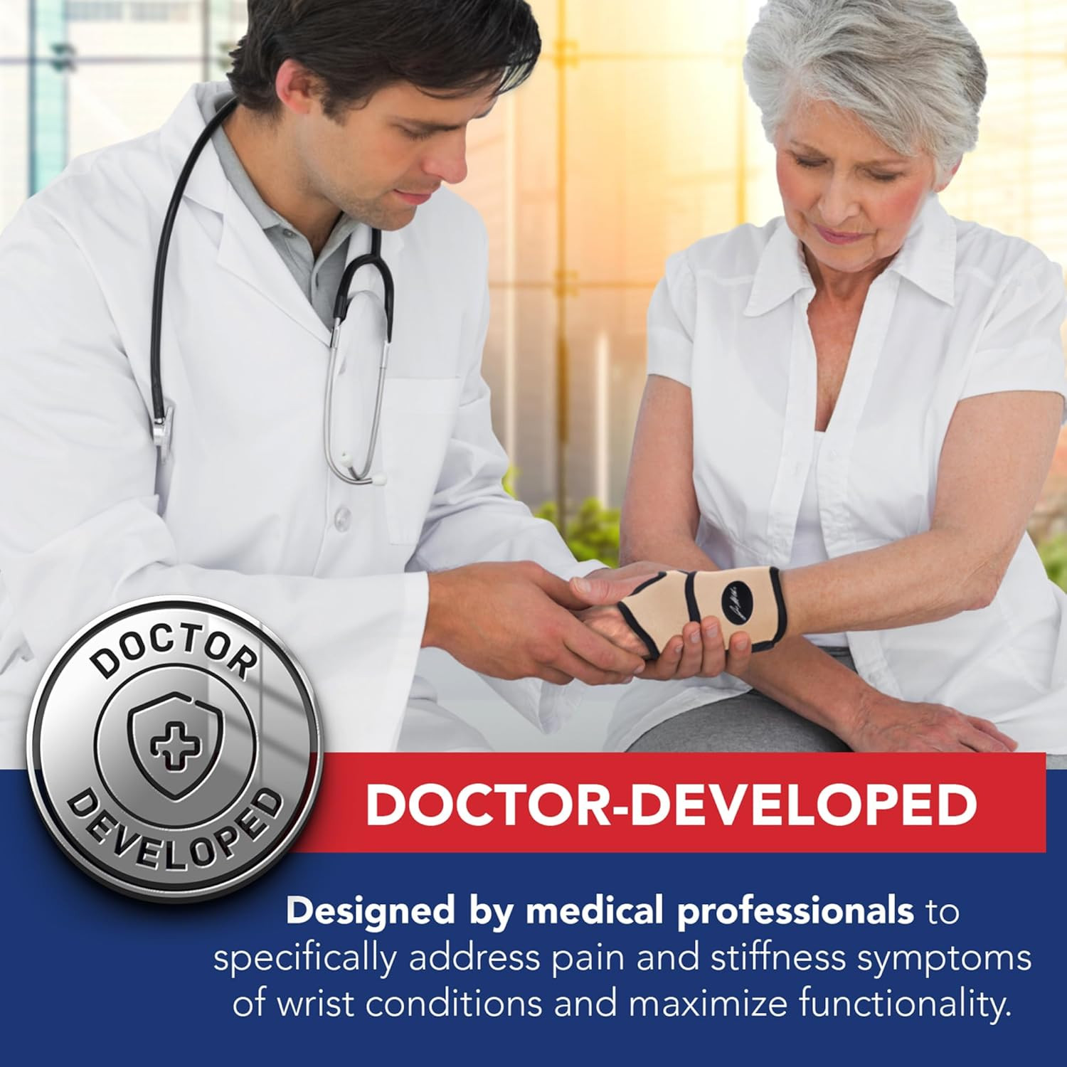 Doctor Developed Wrist Brace – Wrist Wrap for Carpal Tunnel Arthritis,Tendonitis