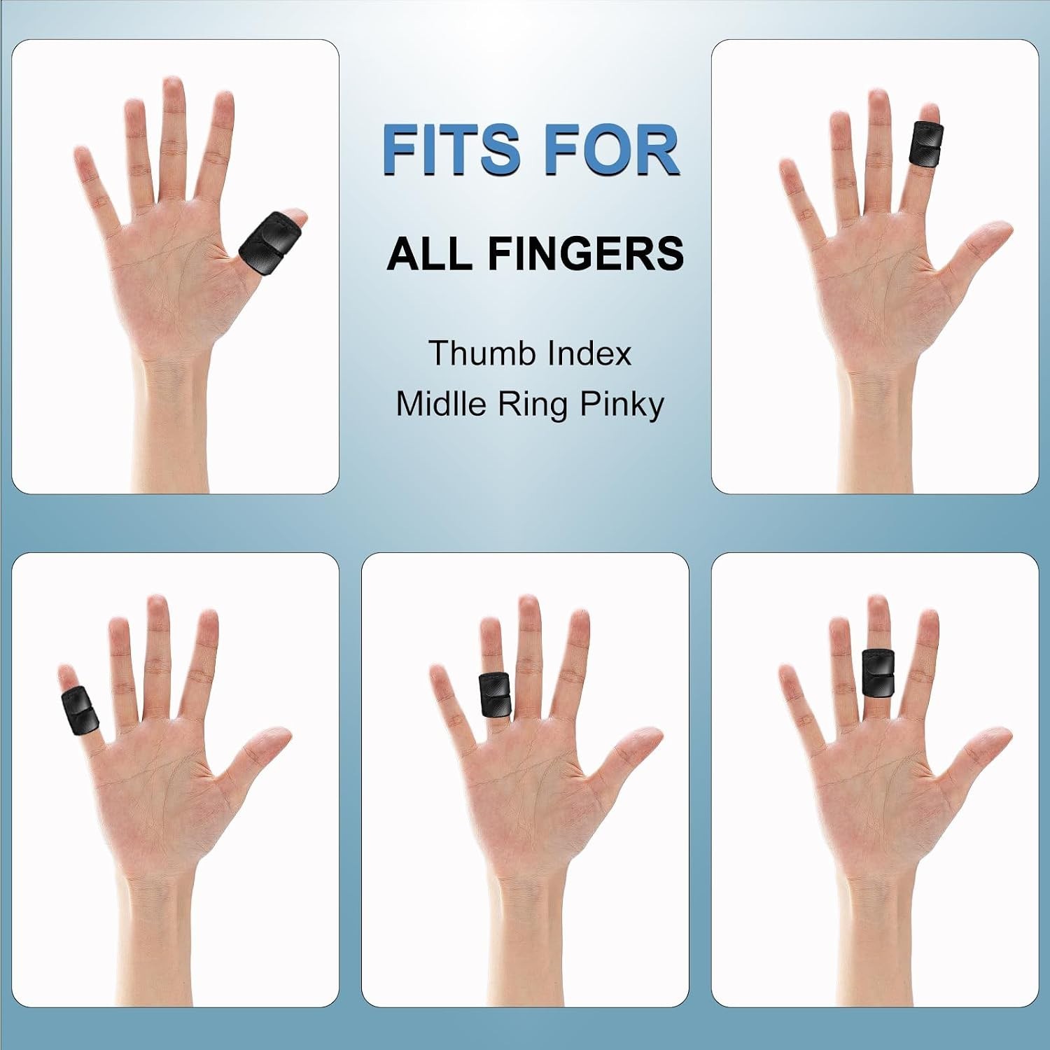 Small Adjustable 5Pcs Finger Splint Set – Instant Pain Relief for All Fingers