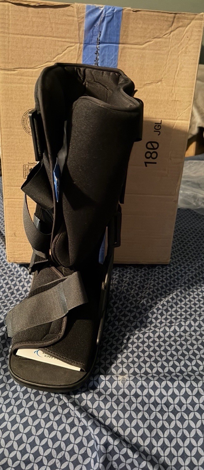 United Ortho Air Cam Walker Fracture Boot Large Black Walking Brace for Foot