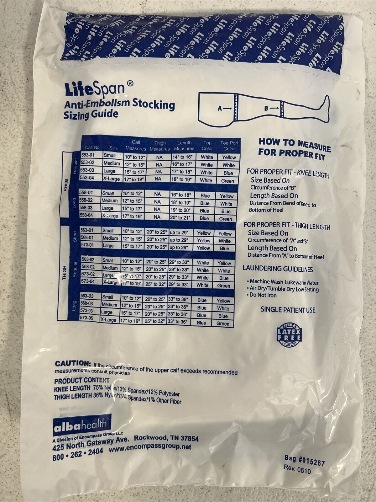 Case of 12 LifeSpan 573-04 Anti-Embolism Stockings XLarge Reg Thigh