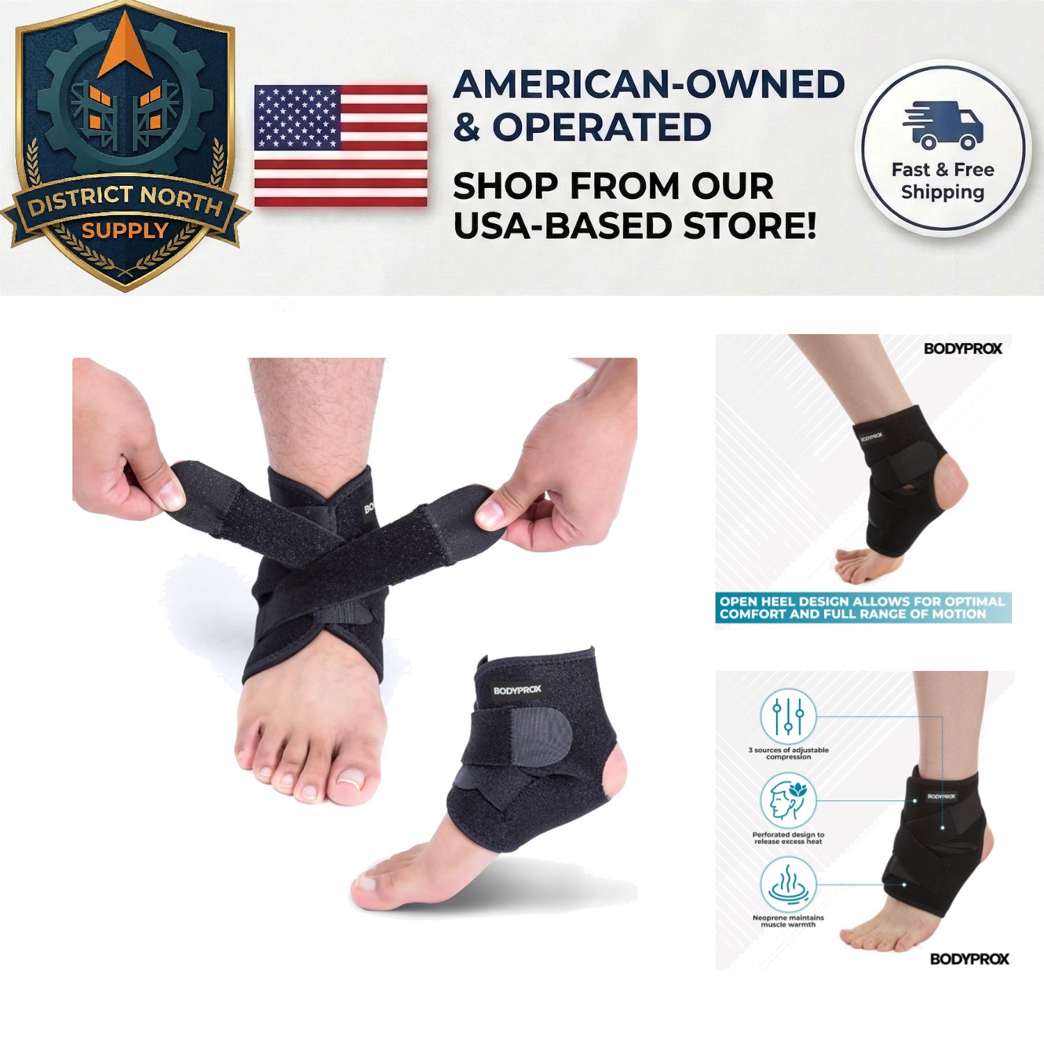 Ergonomic Ankle Brace – Comfortable Compression for Running, Sports & Daily Use