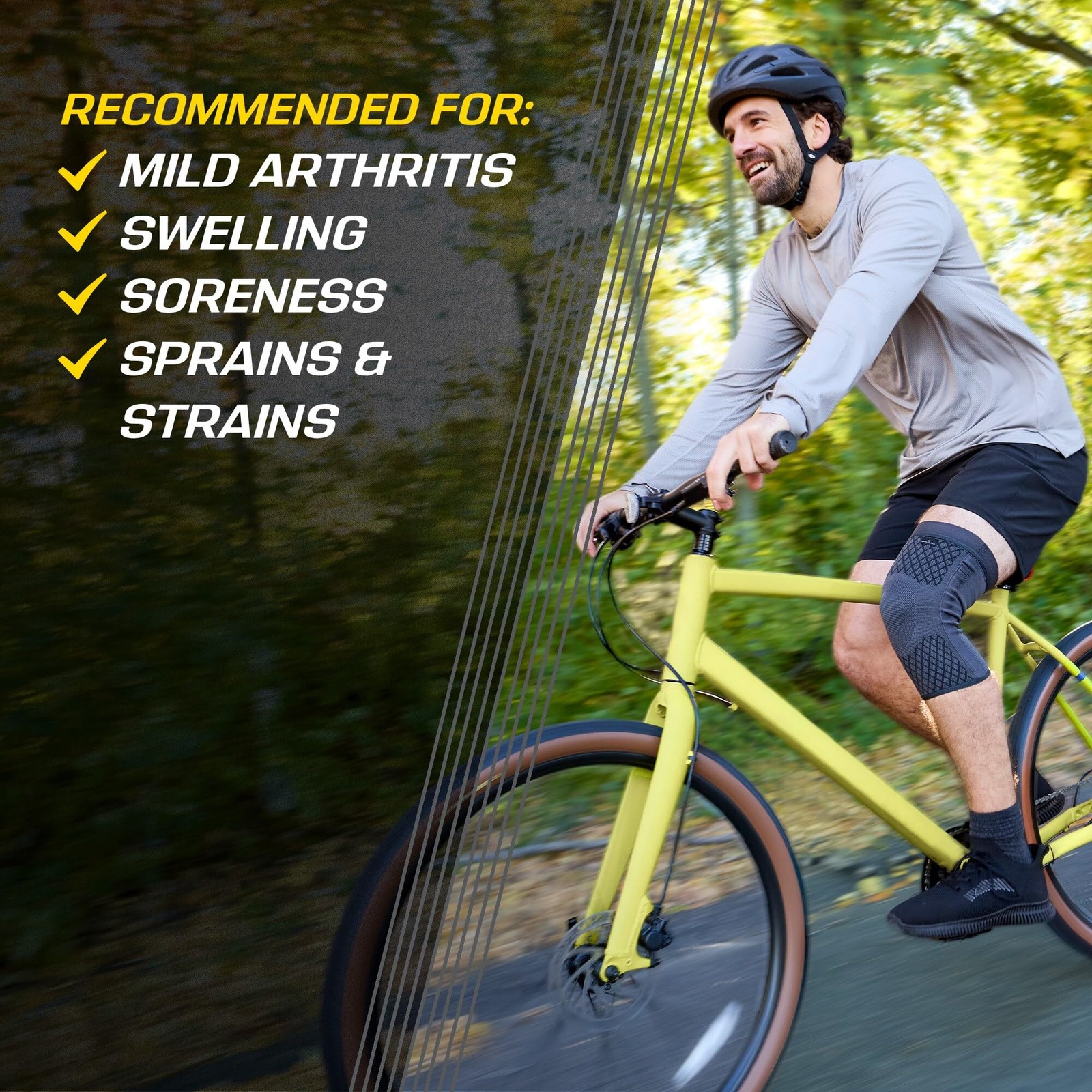 Premium Compression Knee Sleeve with Stabilizers, Removable Stabilizers, Adva…