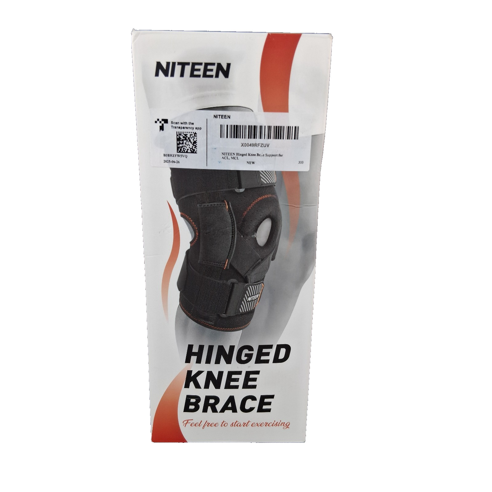 NITEEN Hinged Knee Brace Knee Pain with Side Stabilizers Knee Braces Unisex L