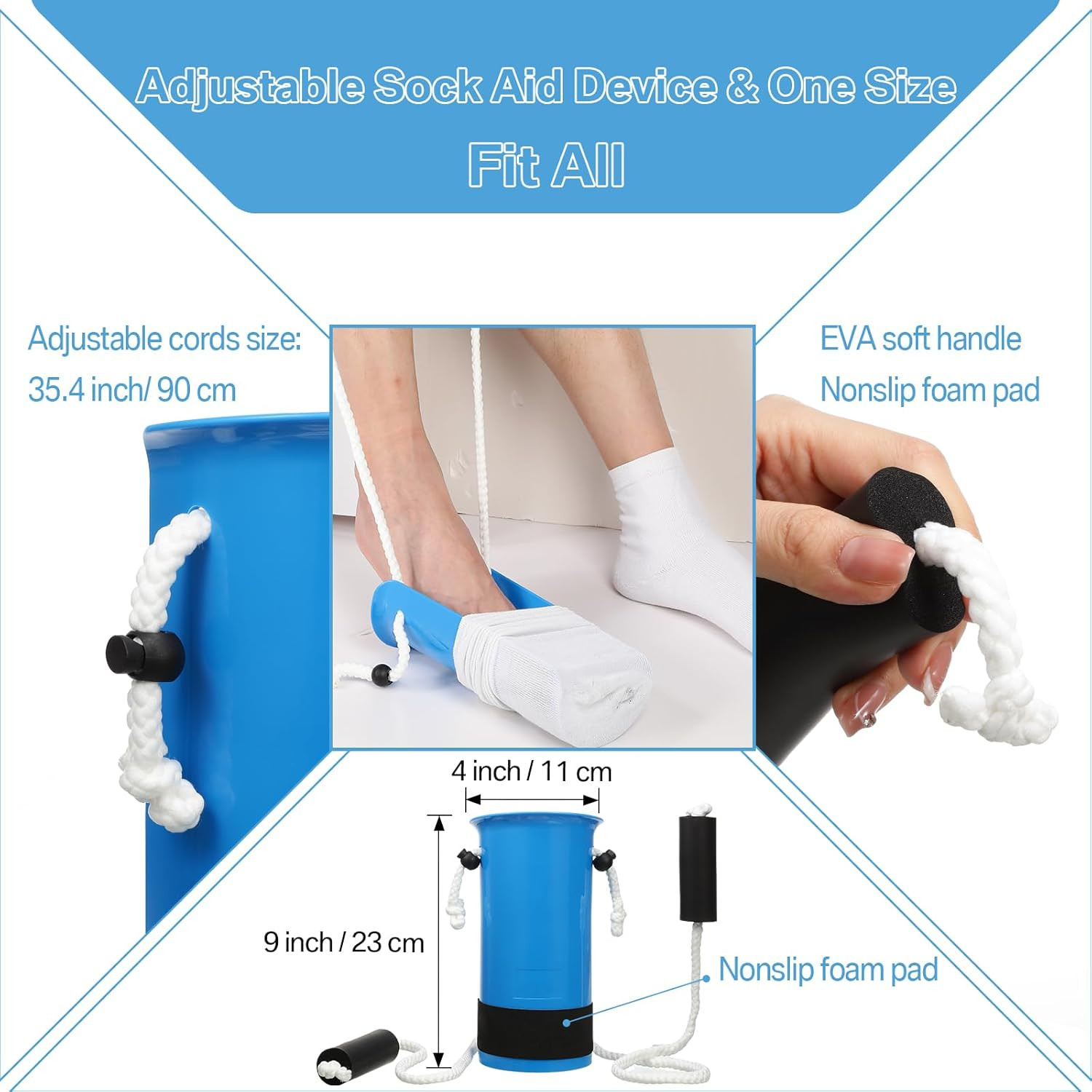 6 Pcs Total Hip Kit with Leg Lifter Hip Back Knee Replacement Recovery Aid fo…