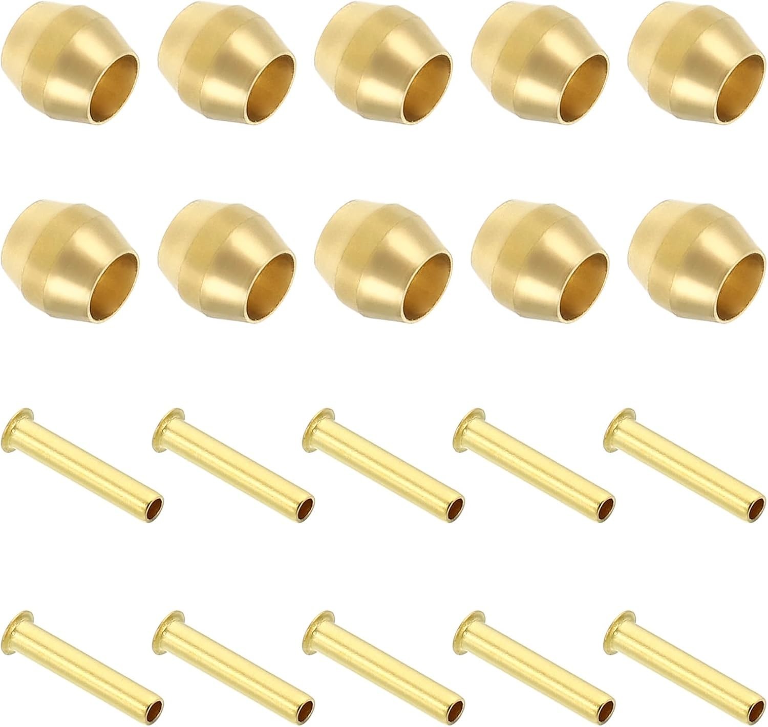 20-Piece Brass Ferrule Set for 1/8 Inch OD Hose Tube – High-Pressure Resistance
