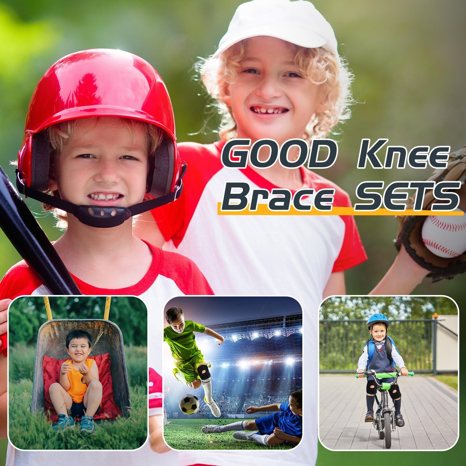 2 Pcs Kids Knee Brace, Youth Knee Compression Sleeve for Children Support for…