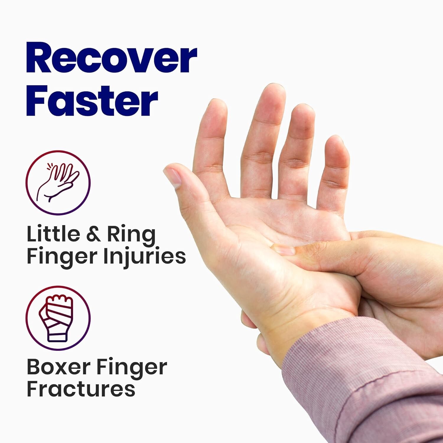 Premium Adjustable Finger Splint for Quick Recovery – Right Hand, Small/Mediu…