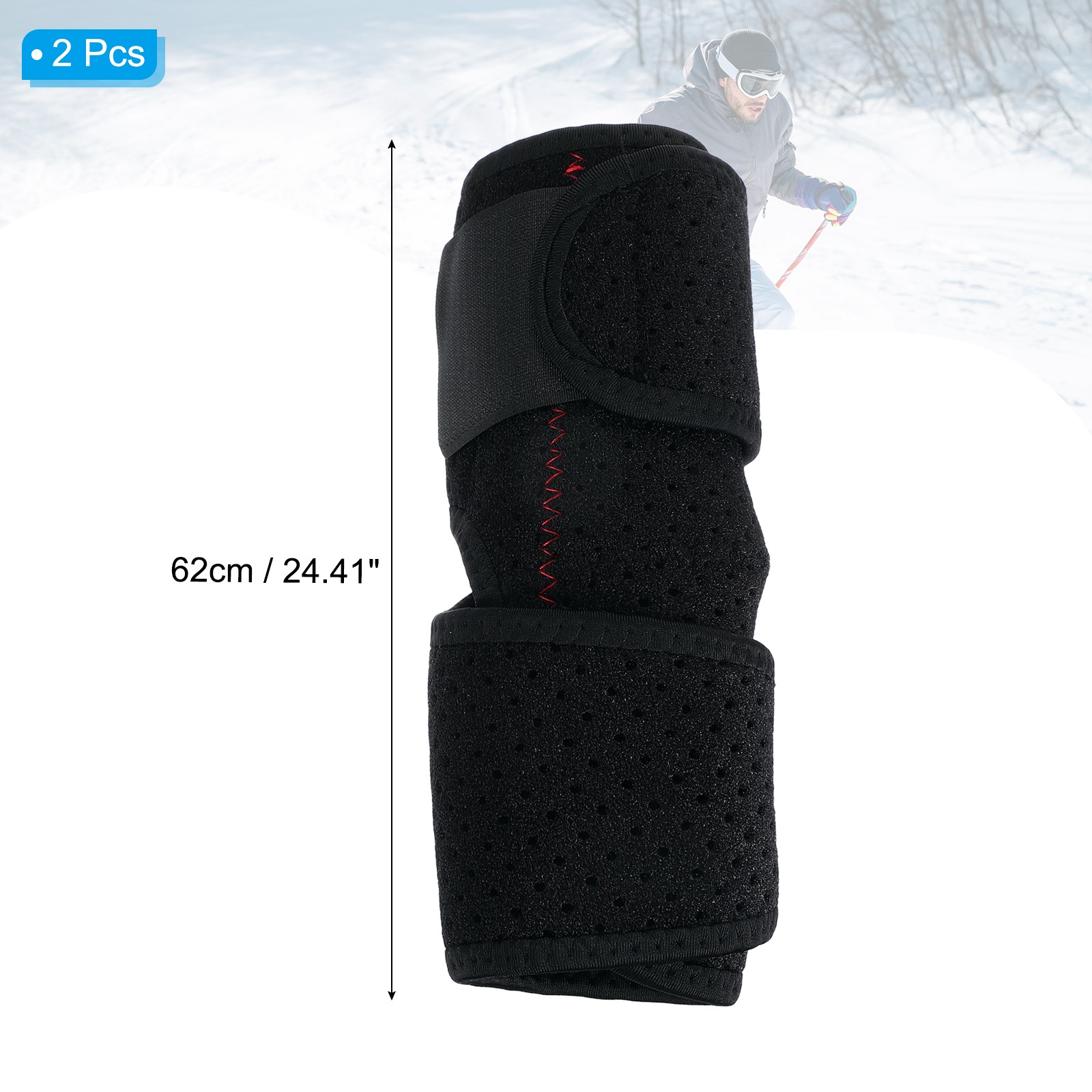 Elbow Band, Tennis Brace, 2 Piece Compressive Sleeves Black