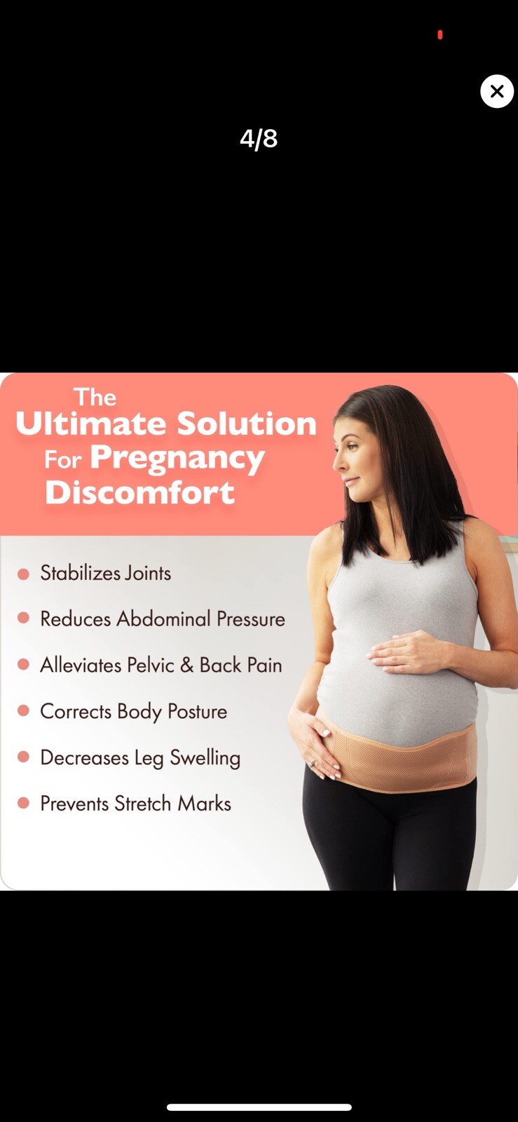 Azmed Maternity Belt Belly Band for all Stages of Pregnancy & Post Partum Beige