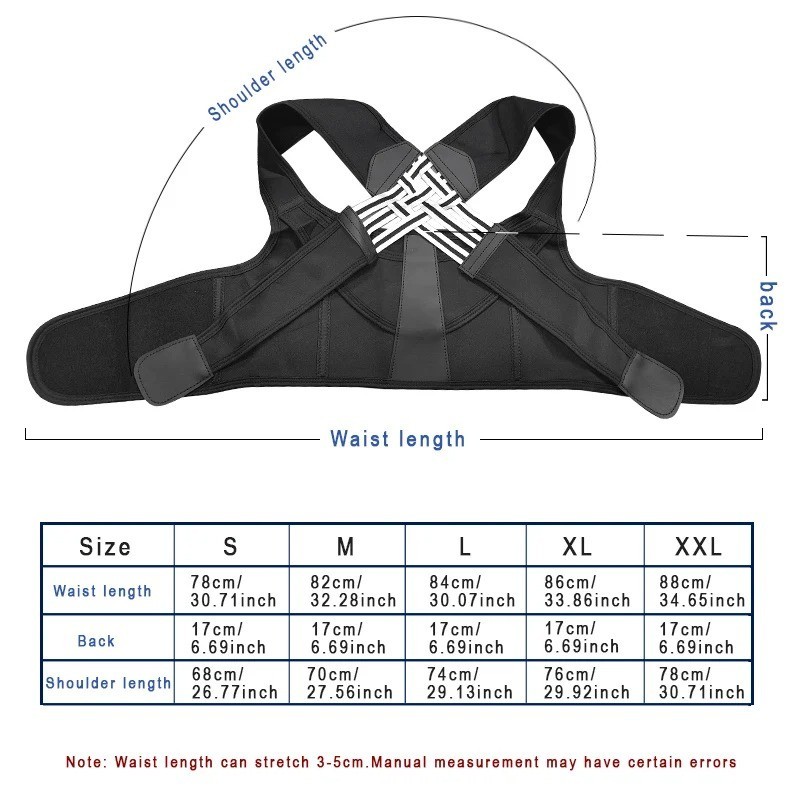 Adjustable Posture Corrector Back Shoulder Support Correct Brace Belt Men Women