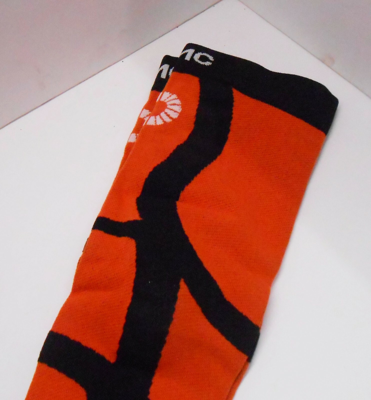 TAC Compression 20-30 mmHg Socks (Pumpkin Orange and black) Size: XL
