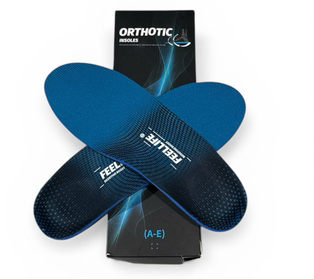 FEELLIFE Plantar Fasciitis Insoles High Arch Support Orthotic M5-5.5 W7-7.5
