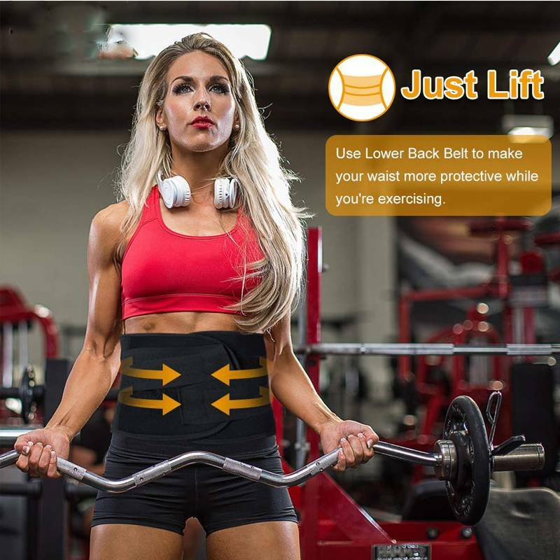 Heavy Duty Weight Lift Lumbar Lower Back Waist Support Belt Brace Suspender Work