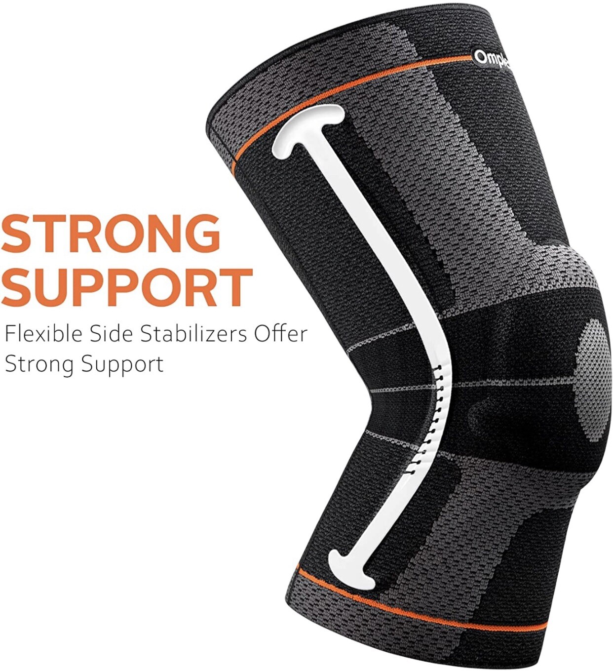 Omples Knee Compression Sleeve for Men Women Knee Brace with Side Stabilizers