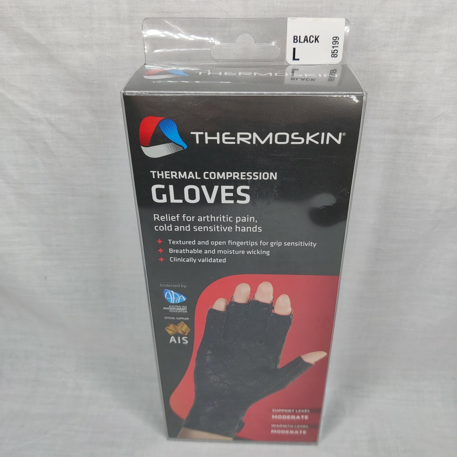 Thermoskin Half Finger Arthritis Gloves Pain Relieving Fingerless Compression