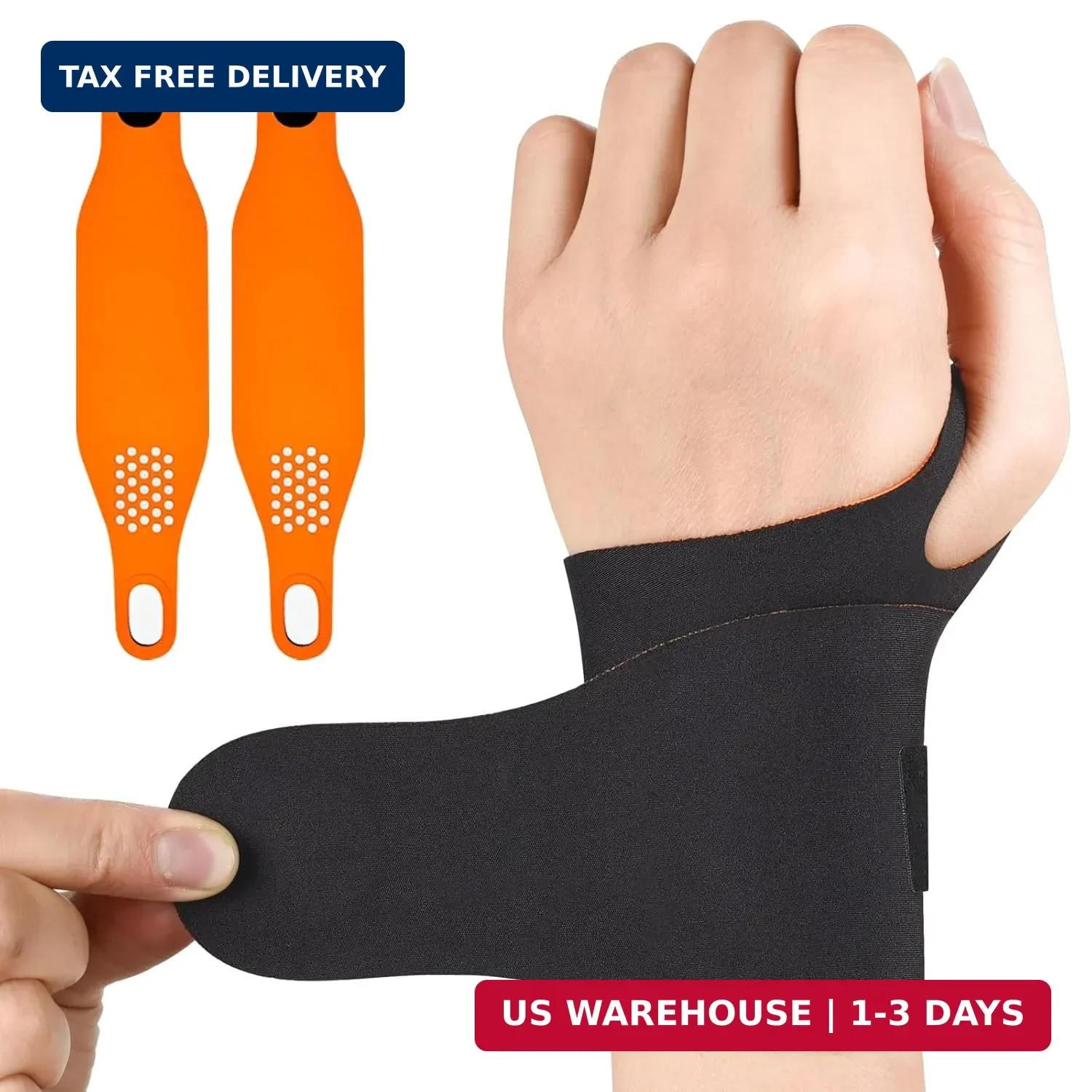 2PCS Ulnar Wrist Brace for Right & Left Hand, Ultra-Thin Elastic Wrist Wrap Comp