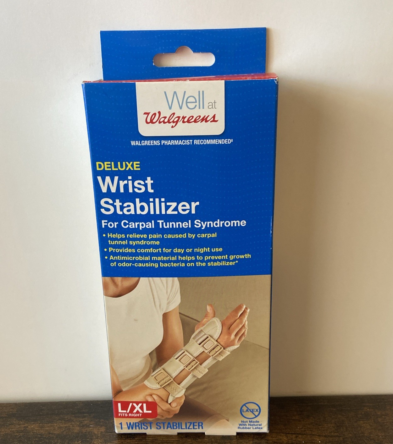 Walgreens Deluxe Right Wrist Stabilizer For Carpal Tunnel Sprained wrist Sz L/X