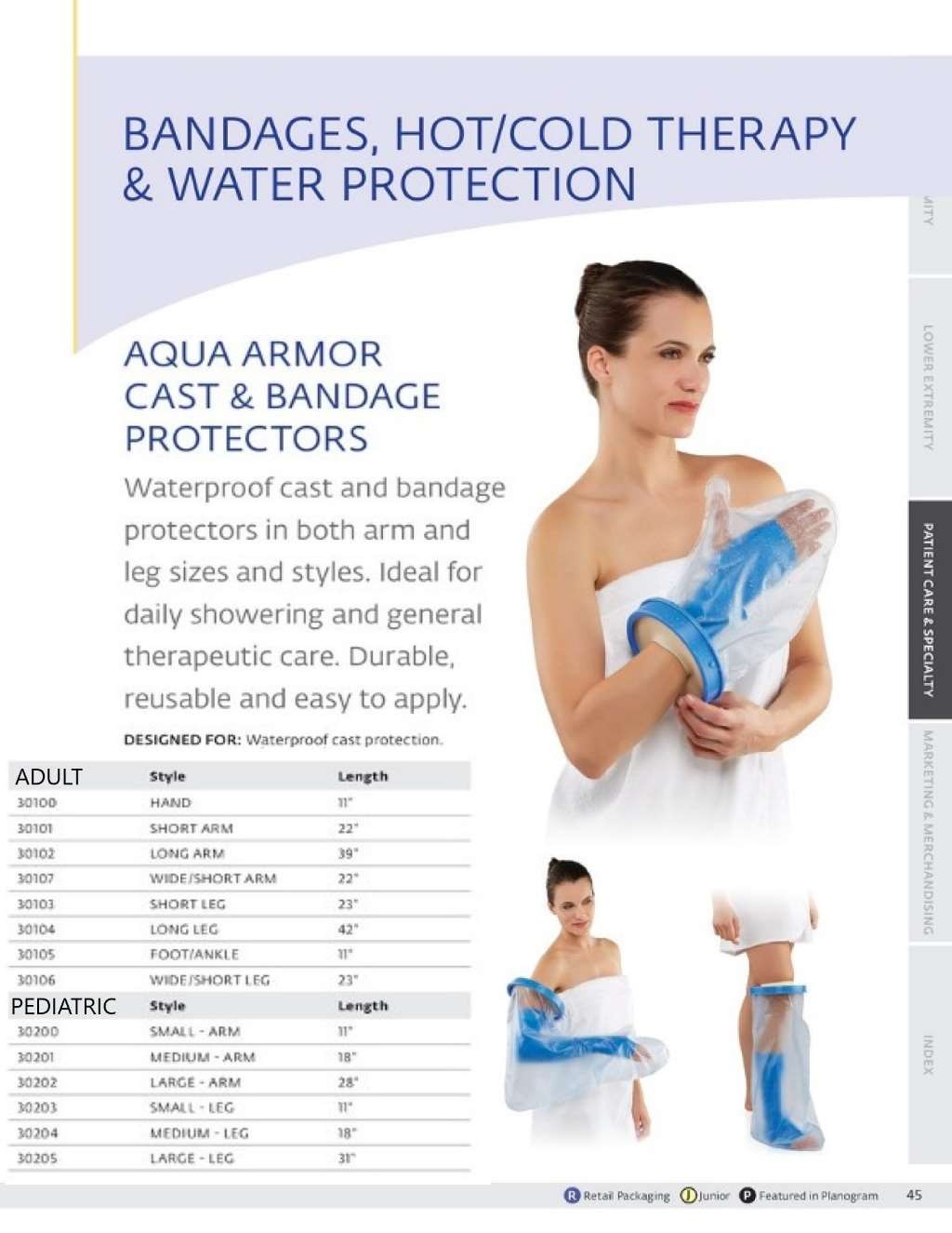 DJO Bell-Horn Aqua Armor Cast And Bandage Protector Pediatric Small Arm 11″ (302