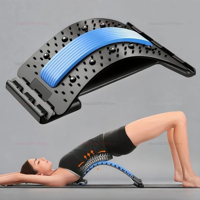 Back Stretcher Spine Board Pain Relief Lumbar Support Corrector Adjustable Ortho
