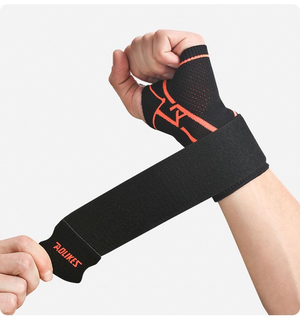 Aolikes 1pc Wrist Guard Support Arthritis Gloves Sprain Band Elastic Bandage Wri