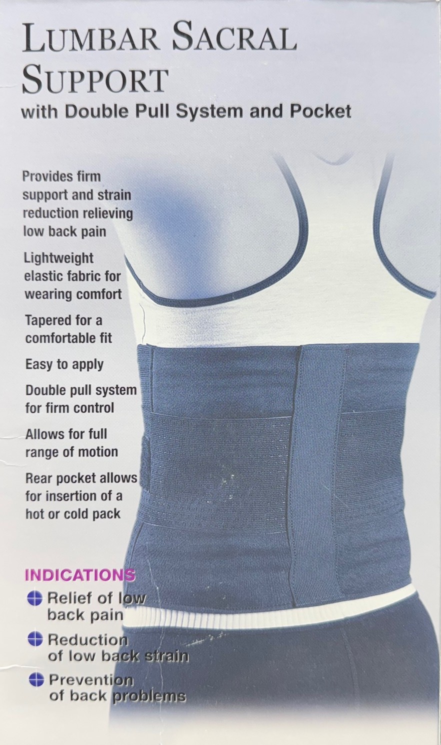 Medi Lumbar Sacral Support, with Double Pull System and Pocket, Medium 77253