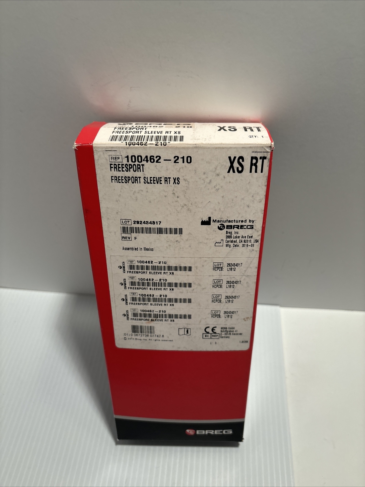 Genuine New!!! breg 100462-210 Freesport Sleeve Right Sx