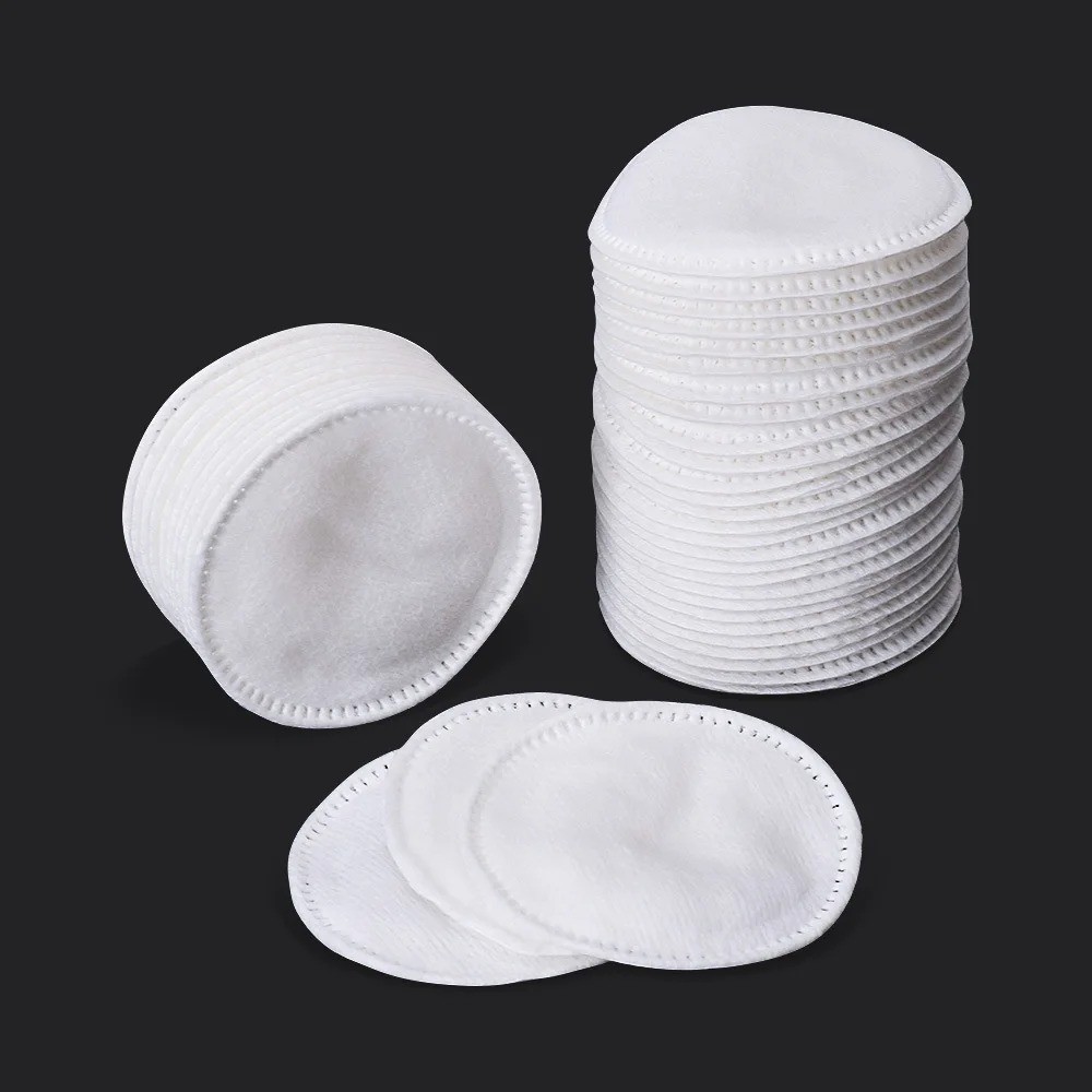 100PCS Disposable Cosmetic Wipes Nail Art Facial Makeup Cleaning Round Pads