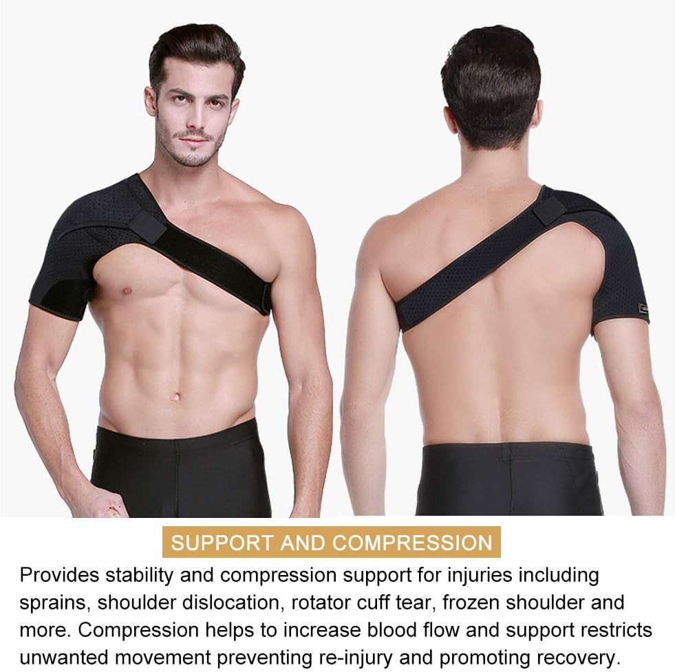 Shoulder Brace Support Compression Sleeve Torn Rotator Cuff Relief Joint AC Pain