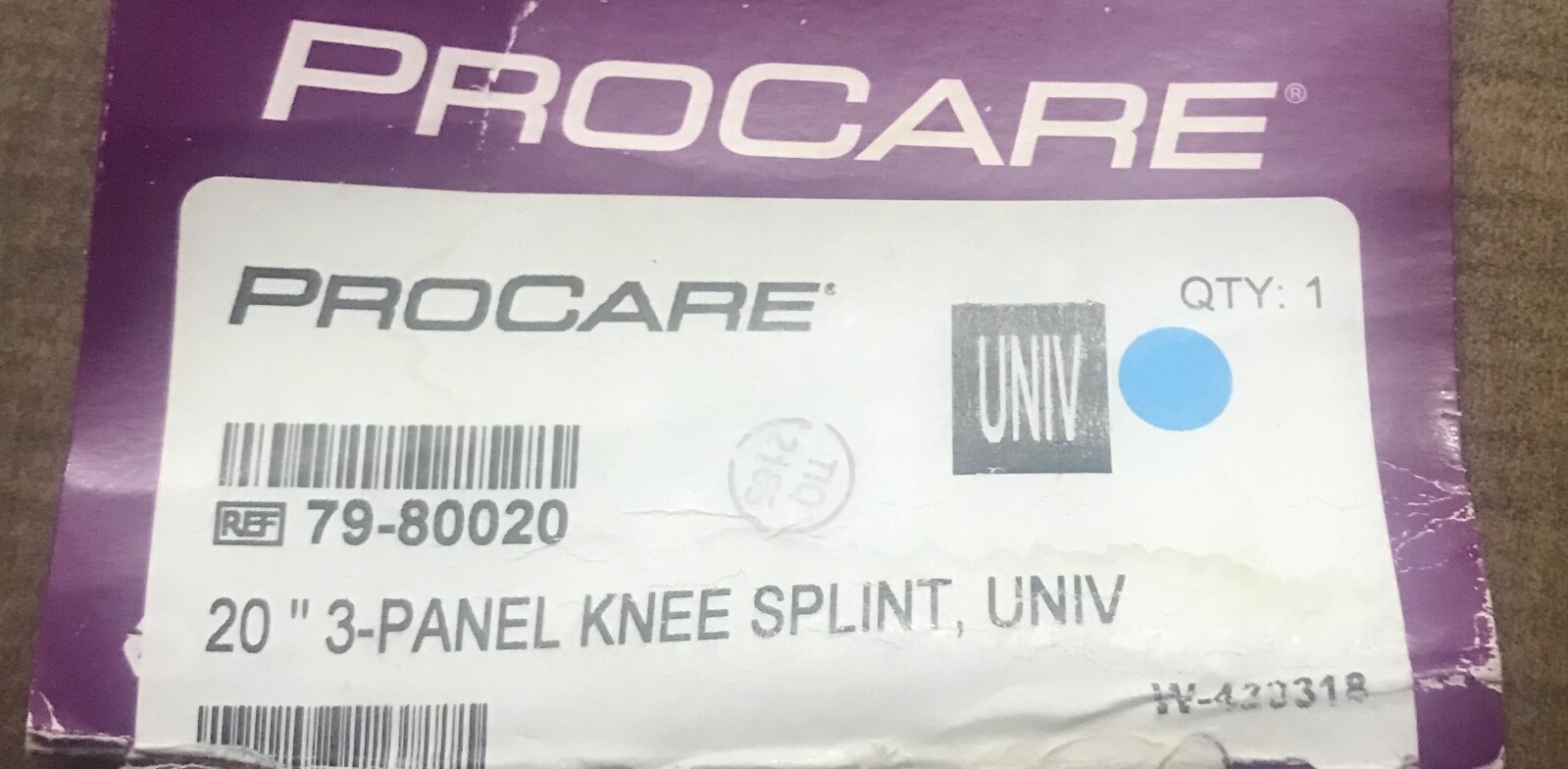 Procare 20inch universal knee splint