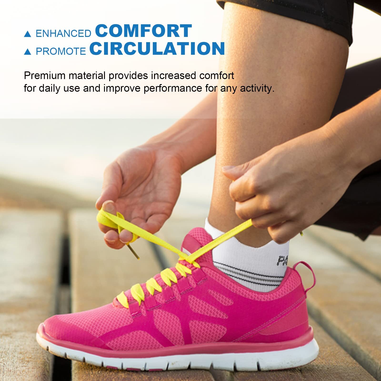 Plantar Fasciitis Sock 6 Pairs for Men and Women Compression Foot Sleeves wit…