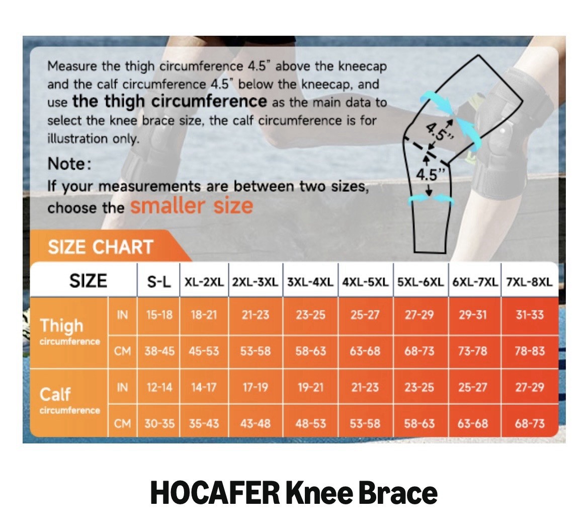 Decompression Knee Brace Stable Support of The Knee Pain Relief Plus Size XL-8XL