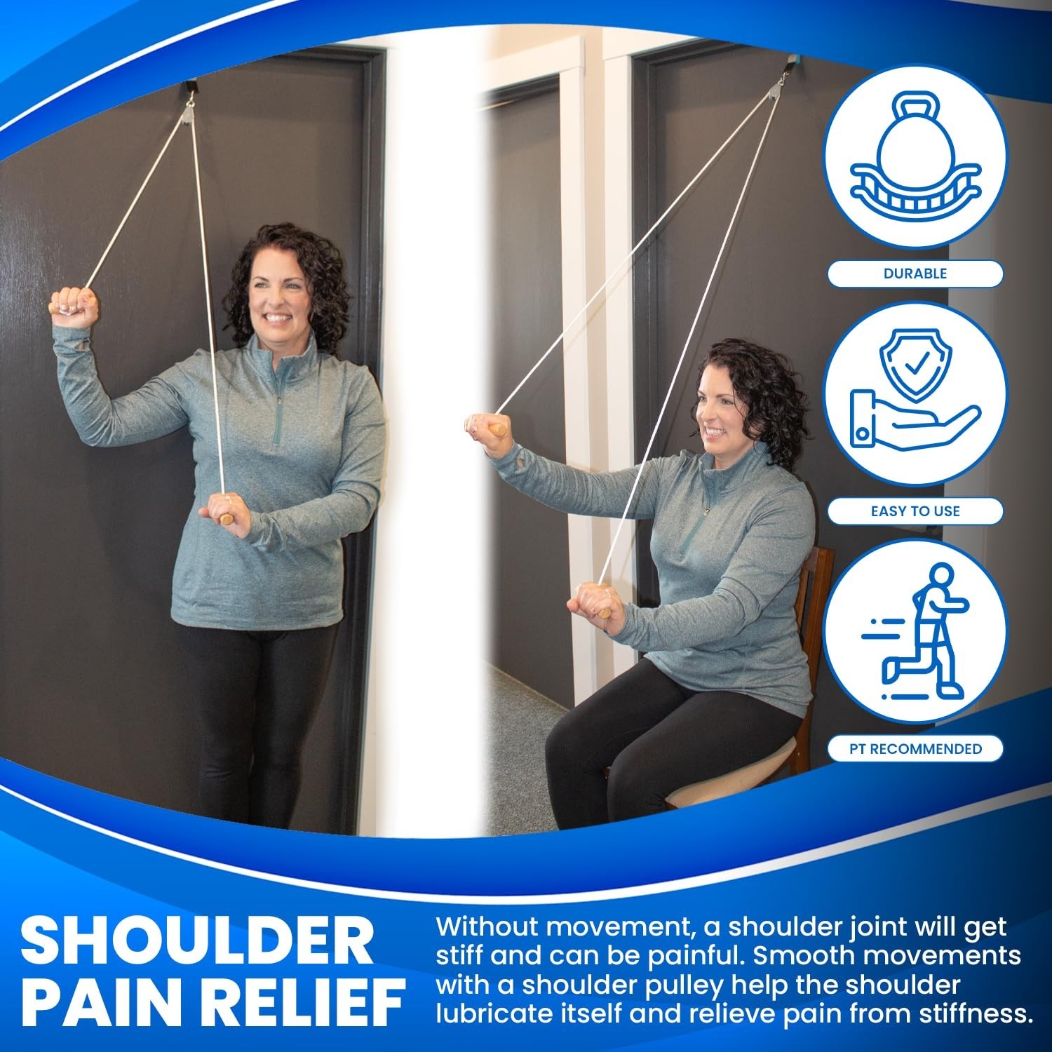 Rehabilitation Aid: Econo Ranger Shoulder Pulley – Non-slip with Durable Design