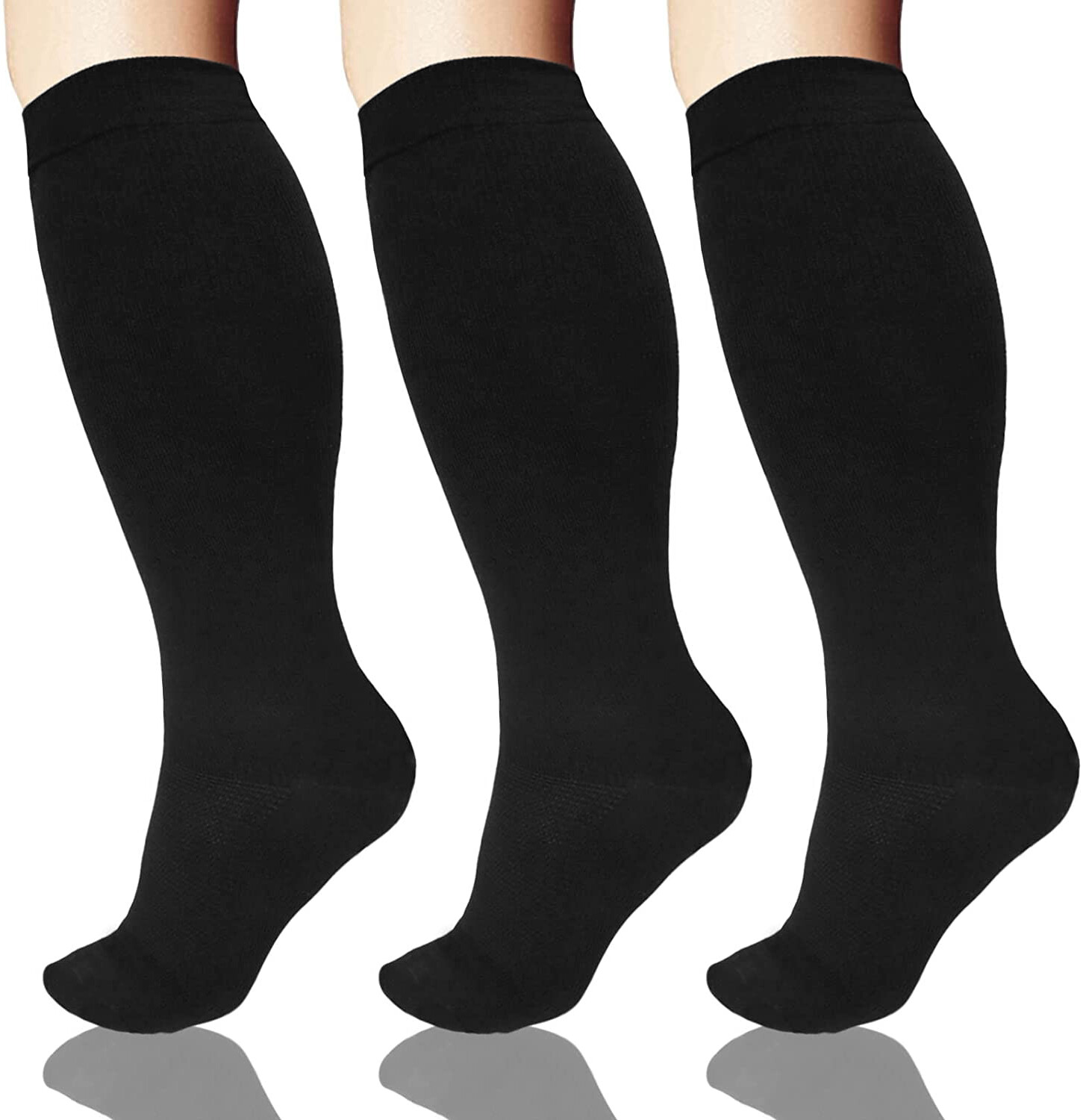 Socks XXL Wide Plus Size Calf Compression Comfy Support for Swelling, Edema, DVT