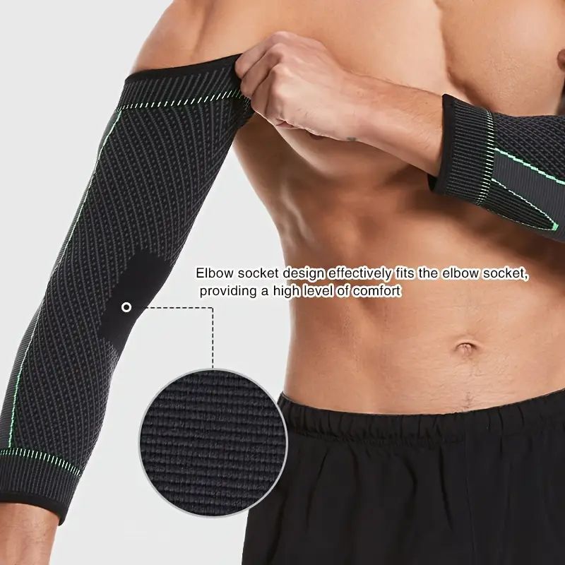 2 Pcs Elbow Brace Compression Support Sleeve Fit Arthritis Tendonitis Joint Pain